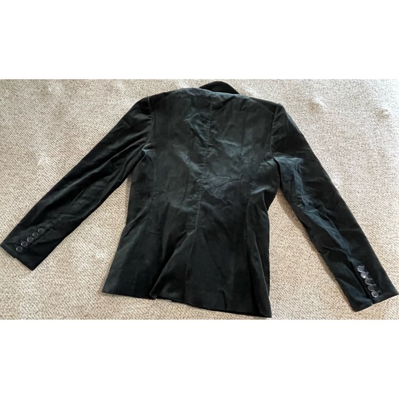 Anthropologie Paige Chelsea Velvet Blazer Sz L Dark Spruce Green NWT - Picture 13 of 16